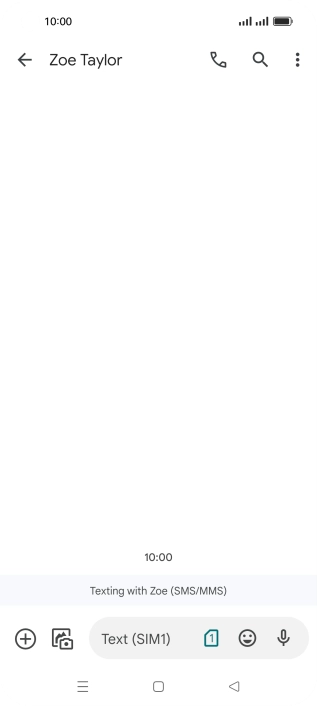 Press the text input field and write the text for your picture message.