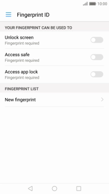 Press New fingerprint.