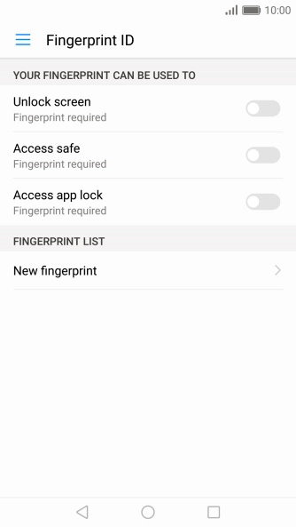 Press New fingerprint.