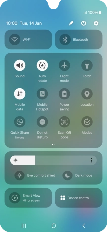 Press the settings icon.