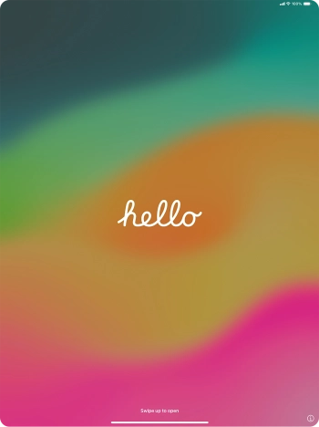 Slide your finger upwards starting from the bottom of the screen.