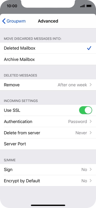 Press the indicator next to 