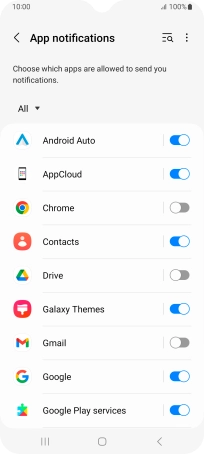 Press the drop down list.