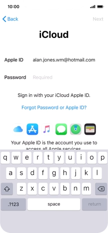 Press the field next to 