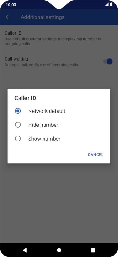 Press Show number to turn on caller identification.