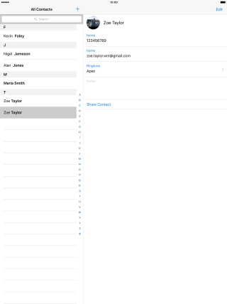 Press the Home key to return to the home screen.