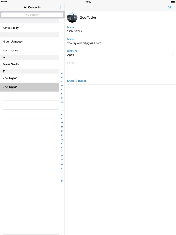 Press the Home key to return to the home screen.