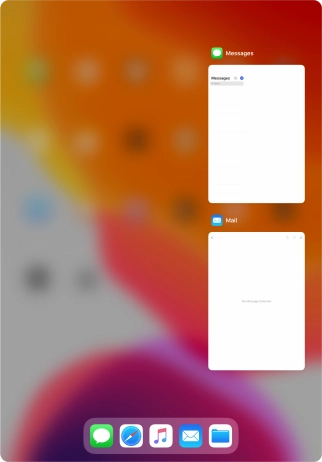 Slide upwards on the required application to end it.