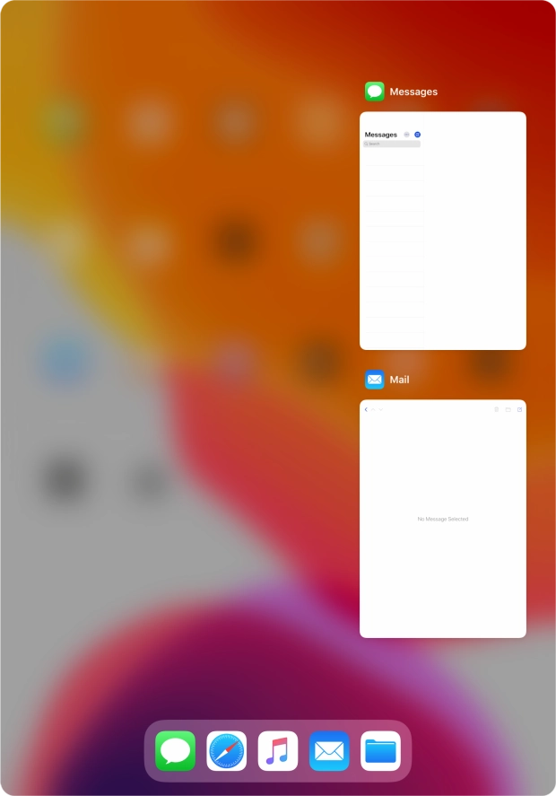 Slide upwards on the required application to end it.