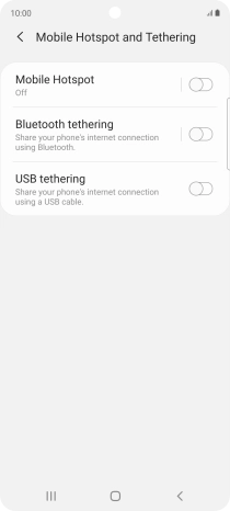 Press Mobile Hotspot.