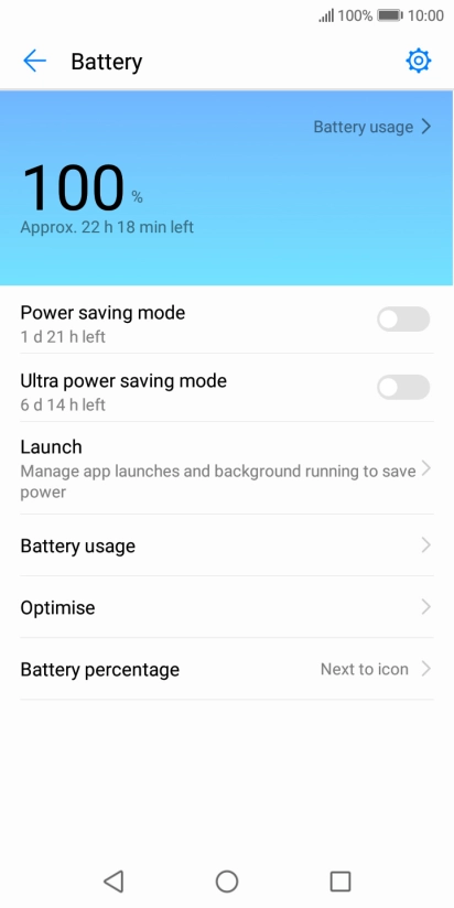 Press the indicator next to the required setting to turn on the function.