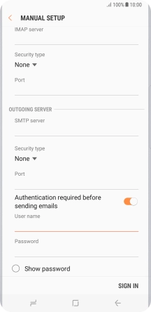 Press the field below 