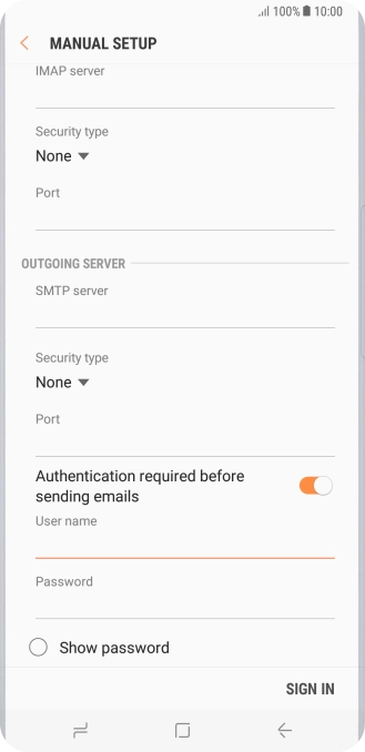 Press the field below 