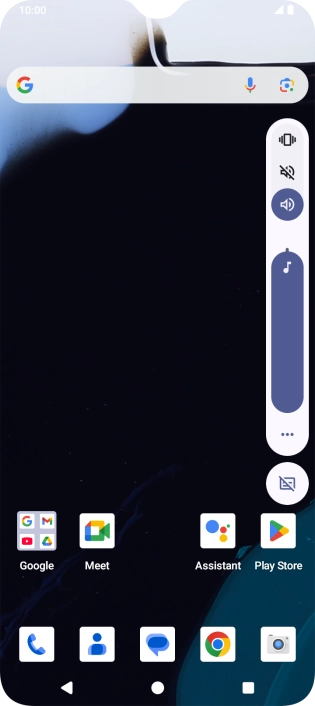 Press the silent mode icon to turn on the function.