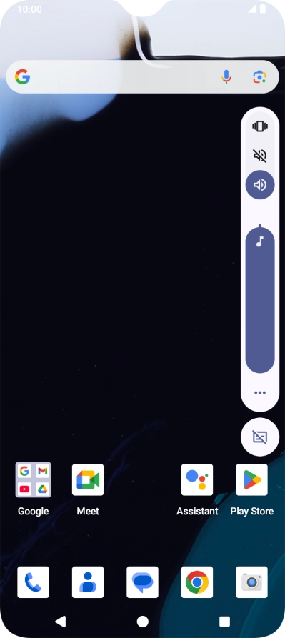 Press the silent mode icon to turn on the function.