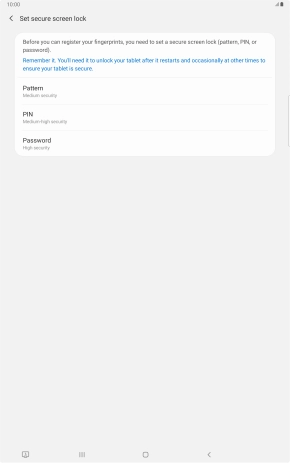 Press the required lock code and follow the instructions on the screen to create an additional lock code.