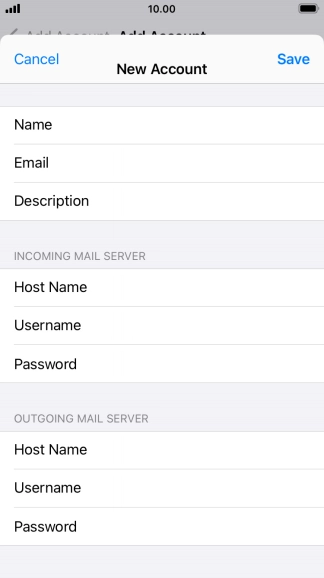 Press Save. Your email account has now been set up. To select more settings for incoming and outgoing server, proceed with the following steps.