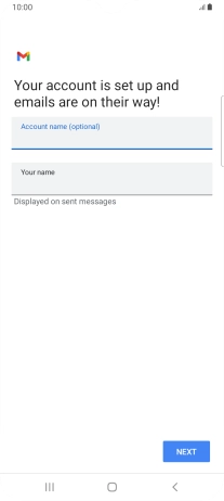 Press Your name and key in the required sender name.