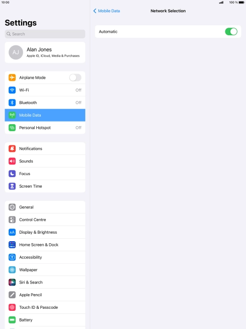 Press the indicator next to 