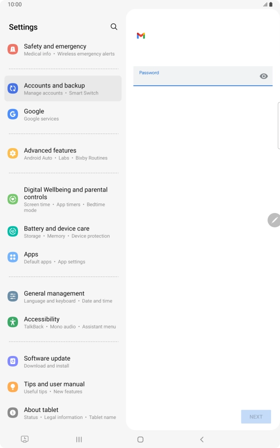 Press the field below 