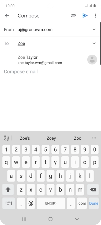 Press the required contact.