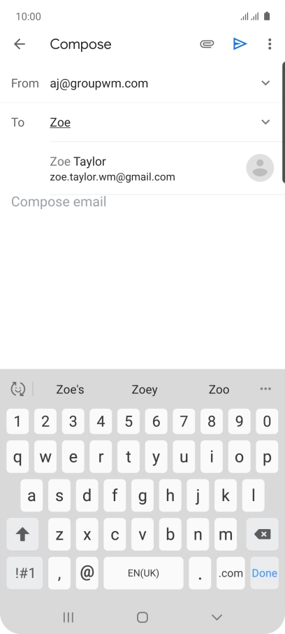 Press the required contact.
