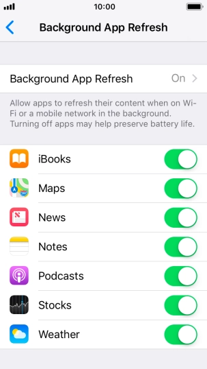 Press Background App Refresh.