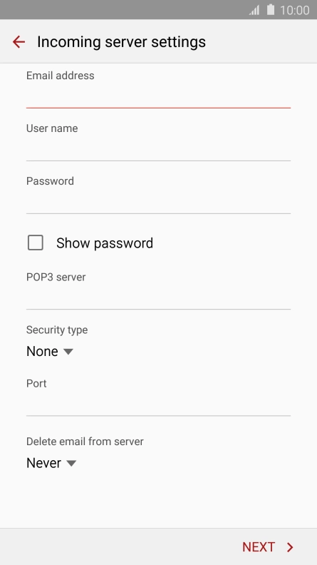 Press the field below 