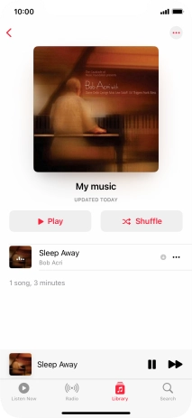 Press the song title.