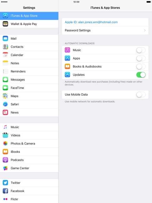 Press the indicator next to 