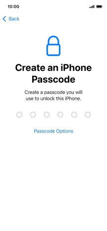 Press Passcode Options.