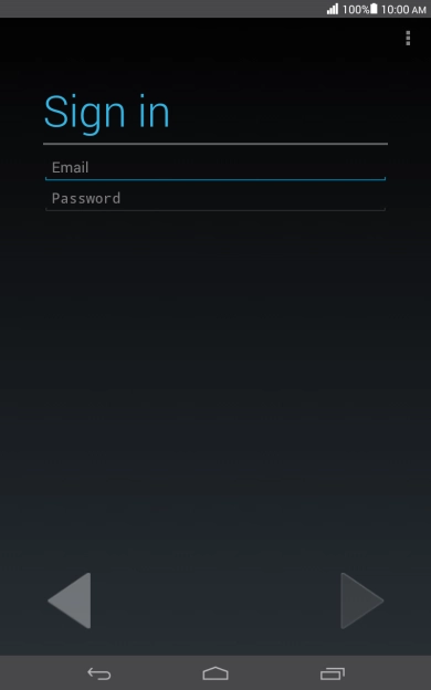 Press Email and key in the username for your Google account.