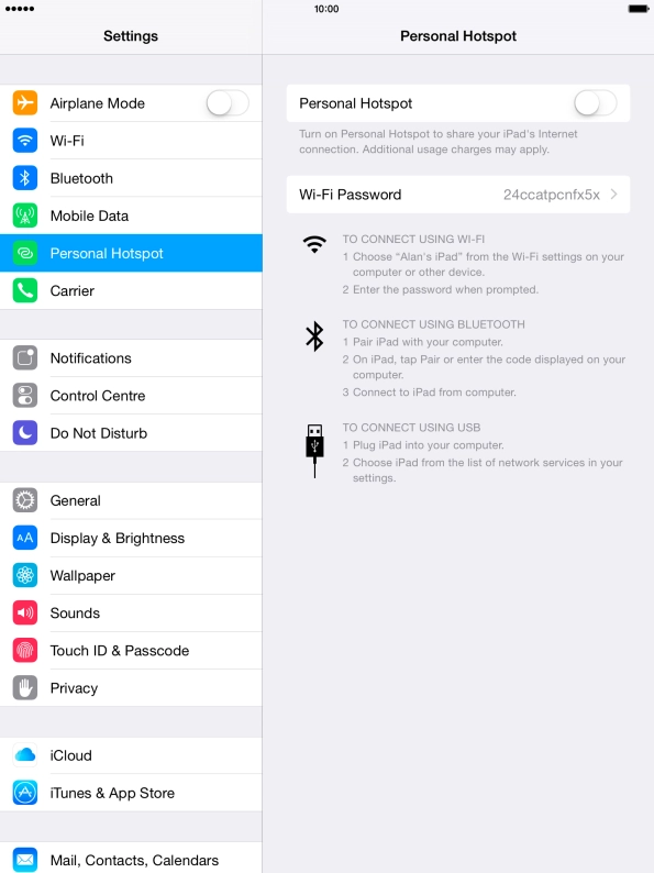 Press the indicator next to 