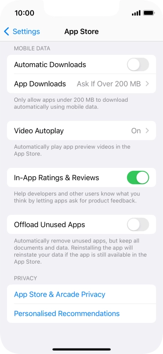 Press the indicator next to 