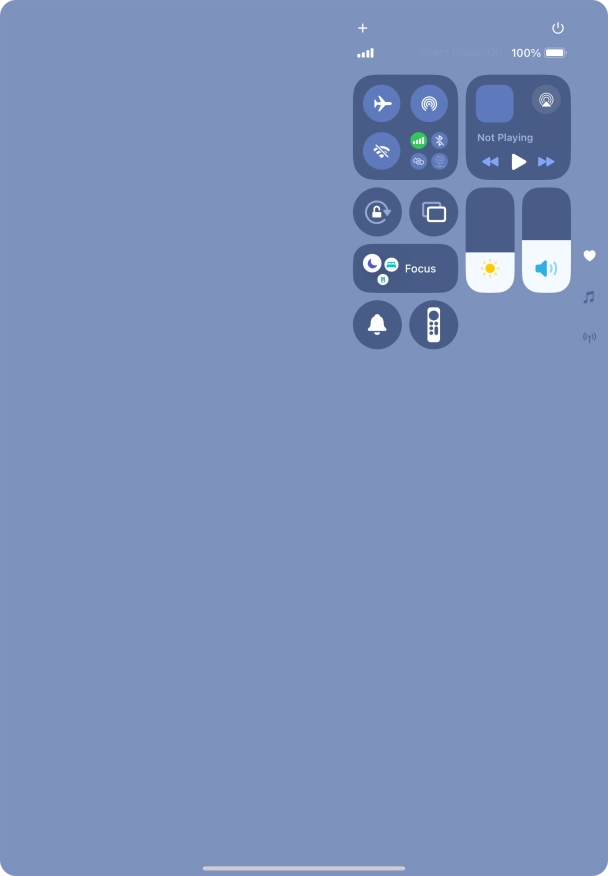 Press the sound mode icon to turn silent mode on or off.