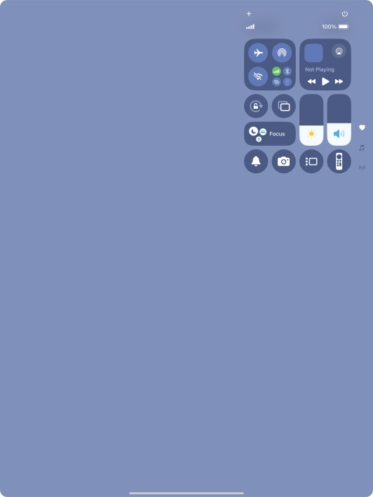 Press the flight mode icon to turn the function on or off.