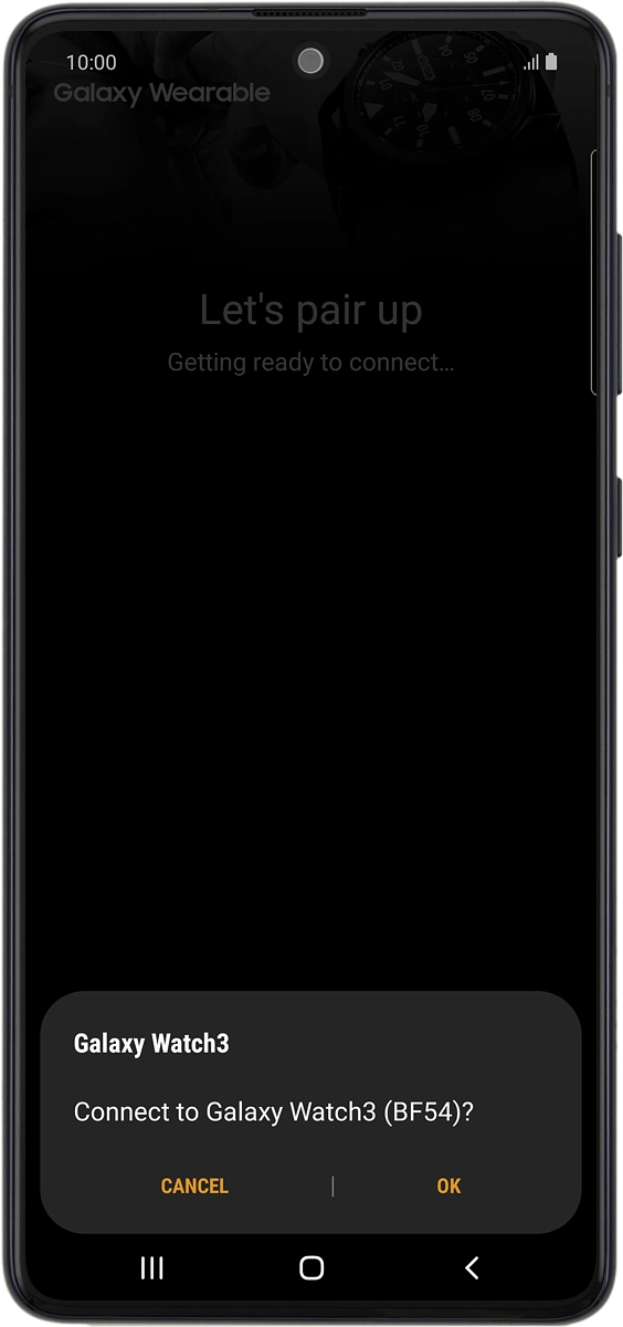 On your phone: Check that the code is identical to the code displayed on your smartwatch and confirm the connection on both devices.