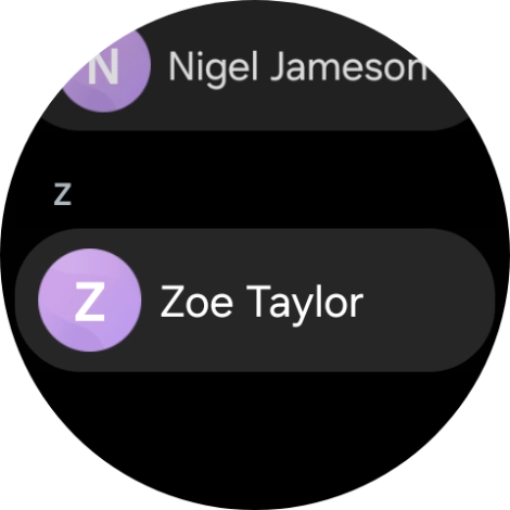 Press the required contact.