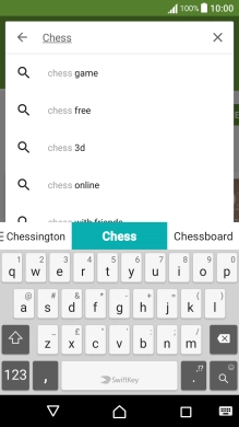 Key in the name or subject of the required app and press the search icon.