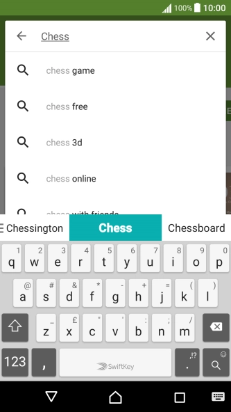 Key in the name or subject of the required app and press the search icon.