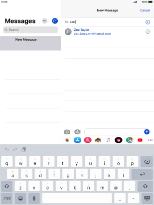 Press the required contact.
