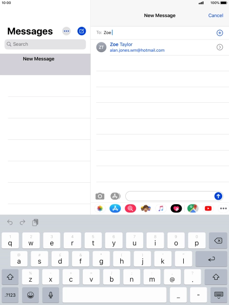 Press the required contact.
