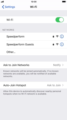 Press the required Wi-Fi network and key in the password for the Wi-Fi network.