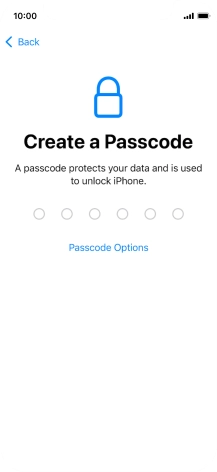 Press Passcode Options.