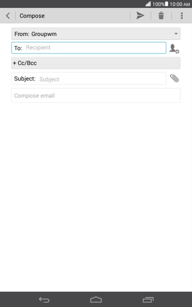 Press the search field and key in the first letters of the recipient's name.