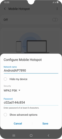 Press the field below 