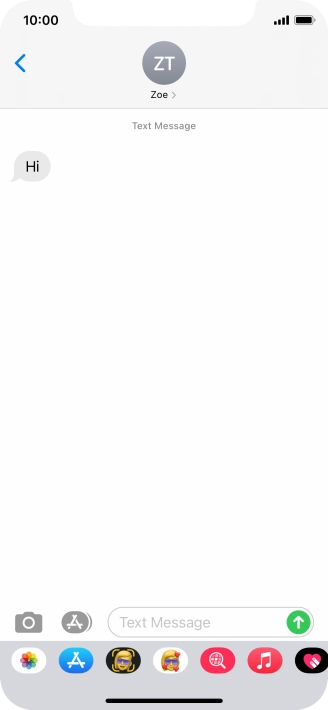 Slide your finger upwards starting from the bottom of the screen to return to the home screen.