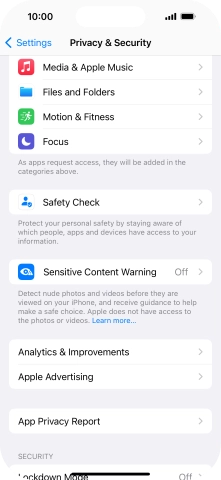 Press App Privacy Report.