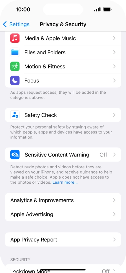 Press App Privacy Report.