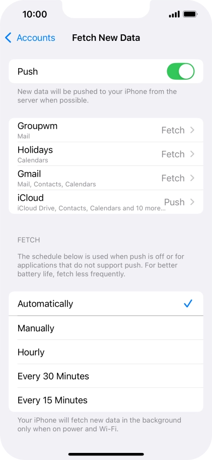 Press the indicator next to 